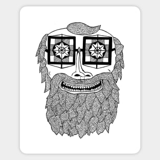 Man with Beard Sticker